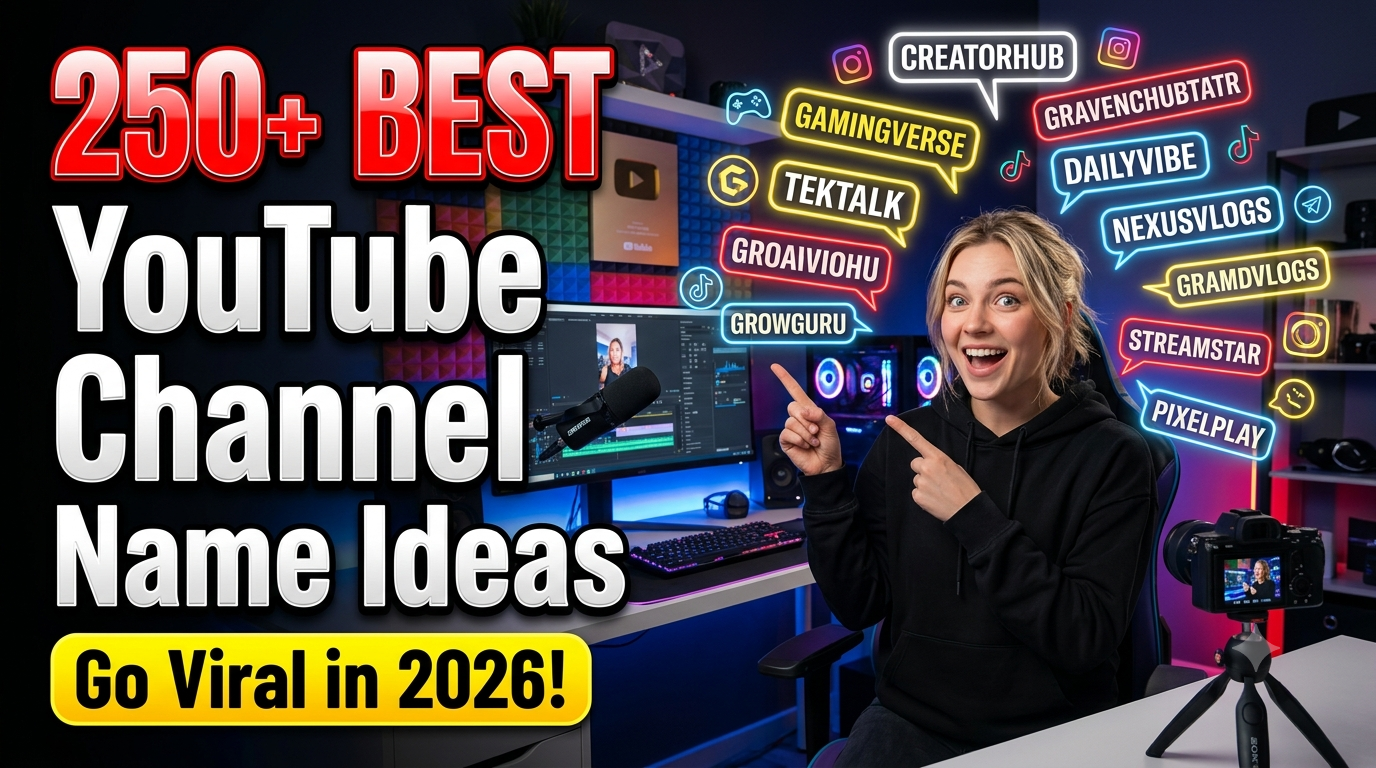 YouTube Channel Name Ideas: 250+ Creative, Catchy & Unique Names For Every Niche